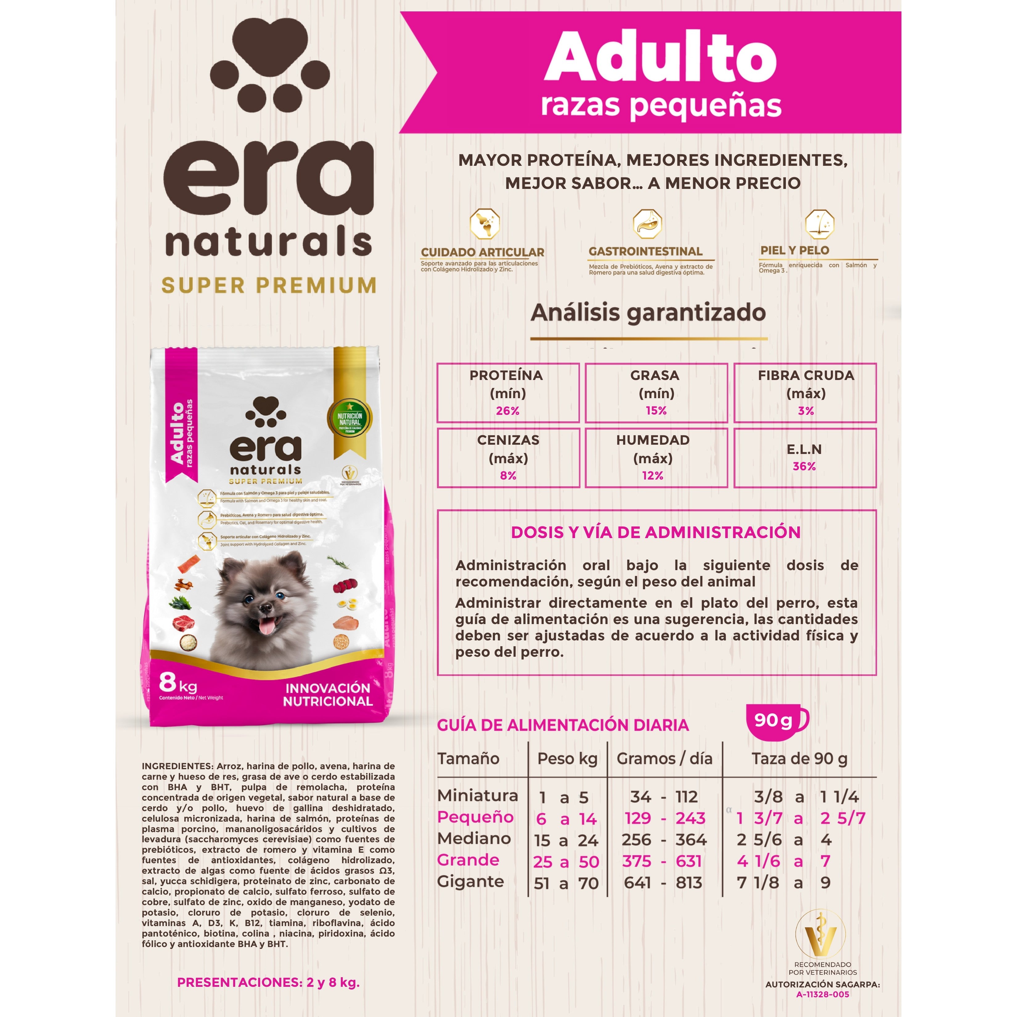 Era Naturals Adulto Raza Pequeña Alimento Super Premium Era Naturals Adulto Raza Pequeña Alimento Super Premium
